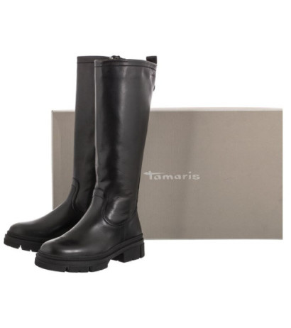 Tamaris Czarne 1-25622-29 003 Black Leather (TM405-a) batai
