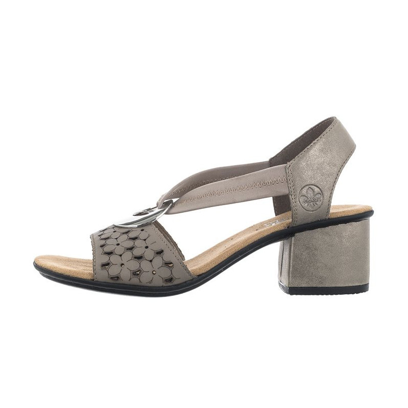 Rieker Białe 64677-64 Beige (RI12-b) sandalai