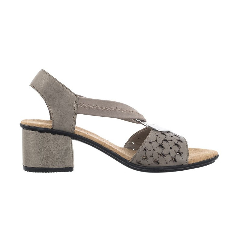 Rieker Białe 64677-64 Beige (RI12-b) sandalai