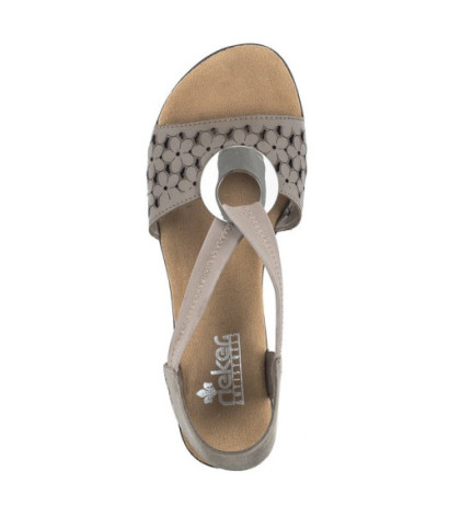 Rieker Białe 64677-64 Beige (RI12-b) sandalai