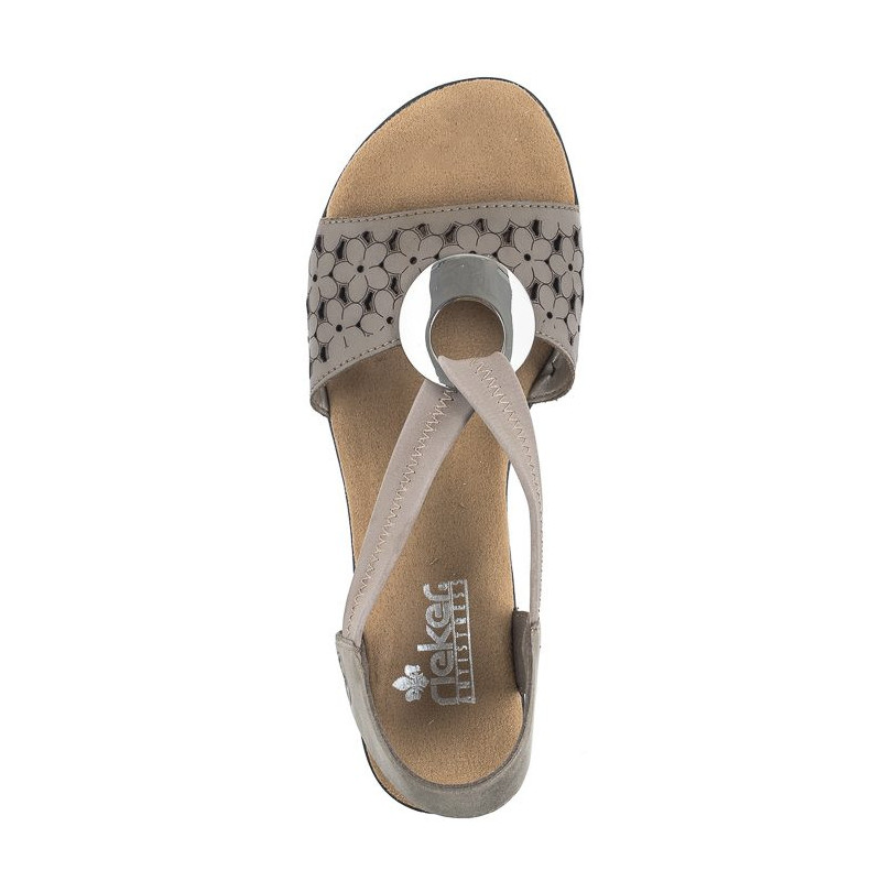 Rieker Białe 64677-64 Beige (RI12-b) sandalai