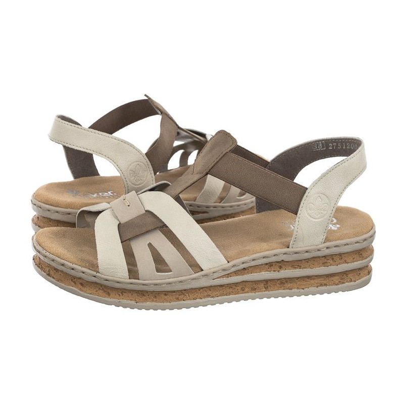 Rieker Beżowe 62918-22 Beige Combination (RI30-b) batai