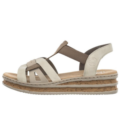 Rieker Beżowe 62918-22 Beige Combination (RI30-b)