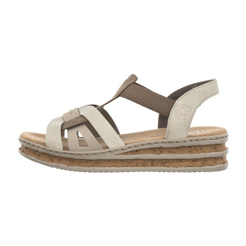 Rieker Beżowe 62918-22 Beige Combination (RI30-b)
