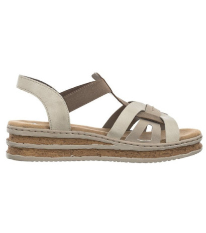 Rieker Beżowe 62918-22 Beige Combination (RI30-b)