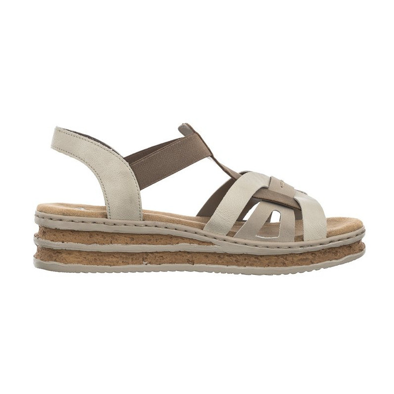 Rieker Beżowe 62918-22 Beige Combination (RI30-b)