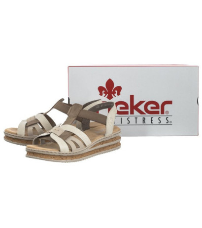 Rieker Beżowe 62918-22 Beige Combination (RI30-b)