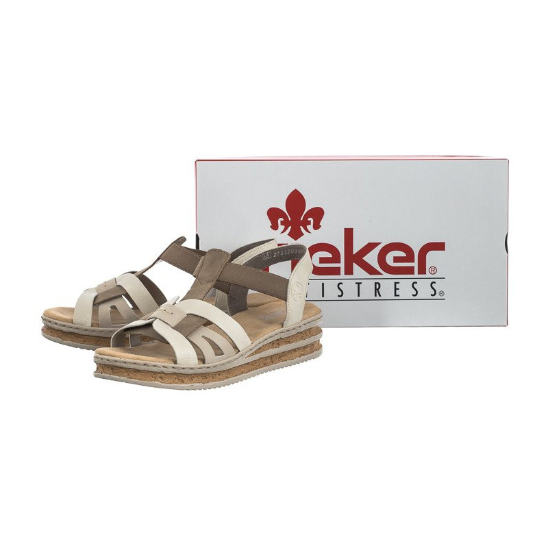 Rieker Beżowe 62918-22 Beige Combination (RI30-b)