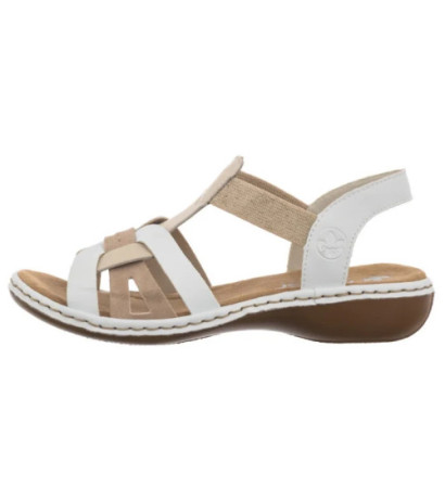 Rieker Białe 65918-81 White Combination (RI13-b) sandalai
