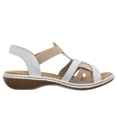 Rieker Białe 65918-81 White Combination (RI13-b) sandalai
