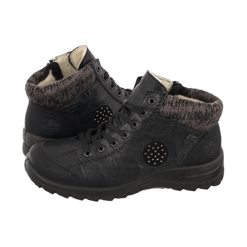 Rieker Czarne L7110-01 Black (RI37-a) batai