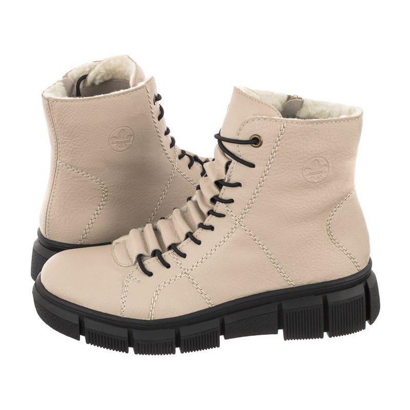 Rieker Beżowe X3428-60 Beige (RI41-a) batai