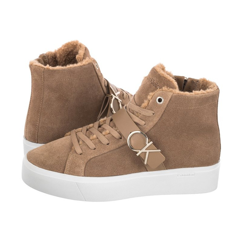 Calvin Klein Flatform Cup High Top CK Hw-S Wl HW0HW01334 GEZ Safari Canvas (CK170-a) batai