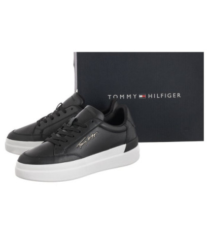 Tommy Hilfiger TH Signature Leather Sneaker FW0FW06665 BDS Black (TH539-a) sportiniai bateliai
