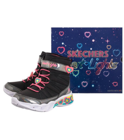 Skechers S Lights Black/Hot Pink 302661L/BKHP (SK132-a) batai