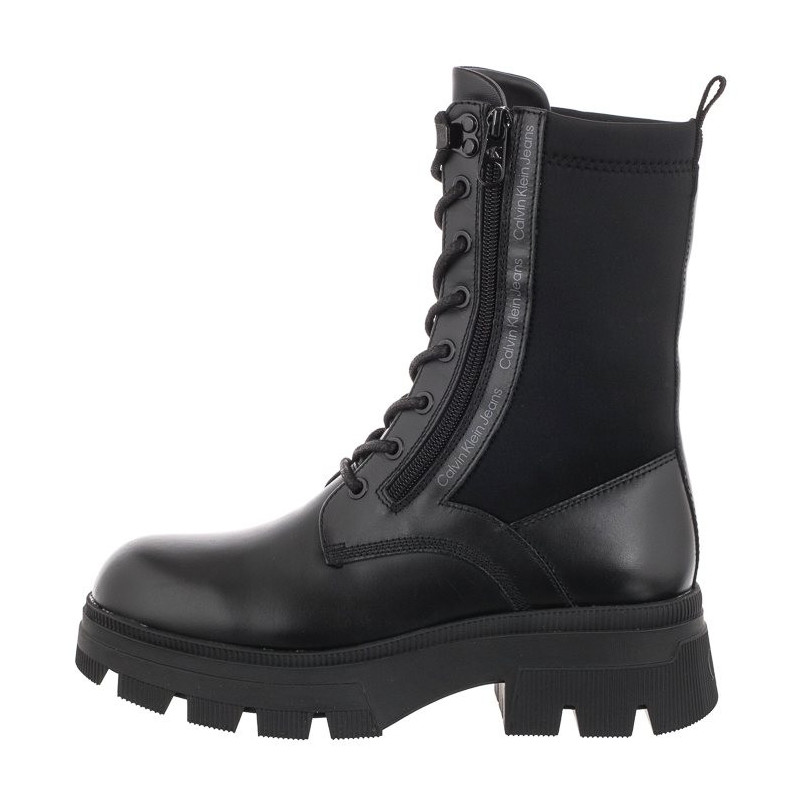 Calvin Klein Chunky Combat Laceup Zip YW0YW00740 Black (CK181-a) batai