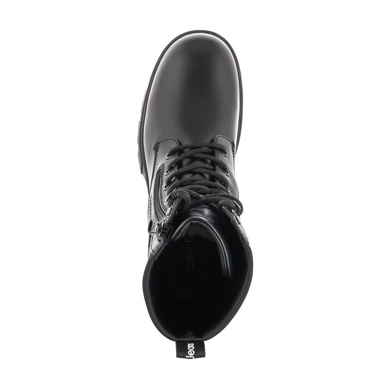 Calvin Klein Chunky Combat Laceup Zip YW0YW00740 Black (CK181-a) batai