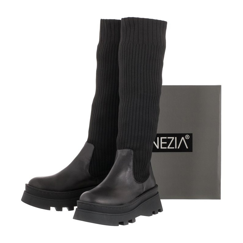 Venezia Czarne 41 4305 BLACK (VE680-a) bateliai