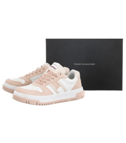 Tommy Hilfiger Flag Low Cut Lace-Up Sneaker Pink/White T3A9-32719-1467 X054 (TH670-a) sportiniai bateliai