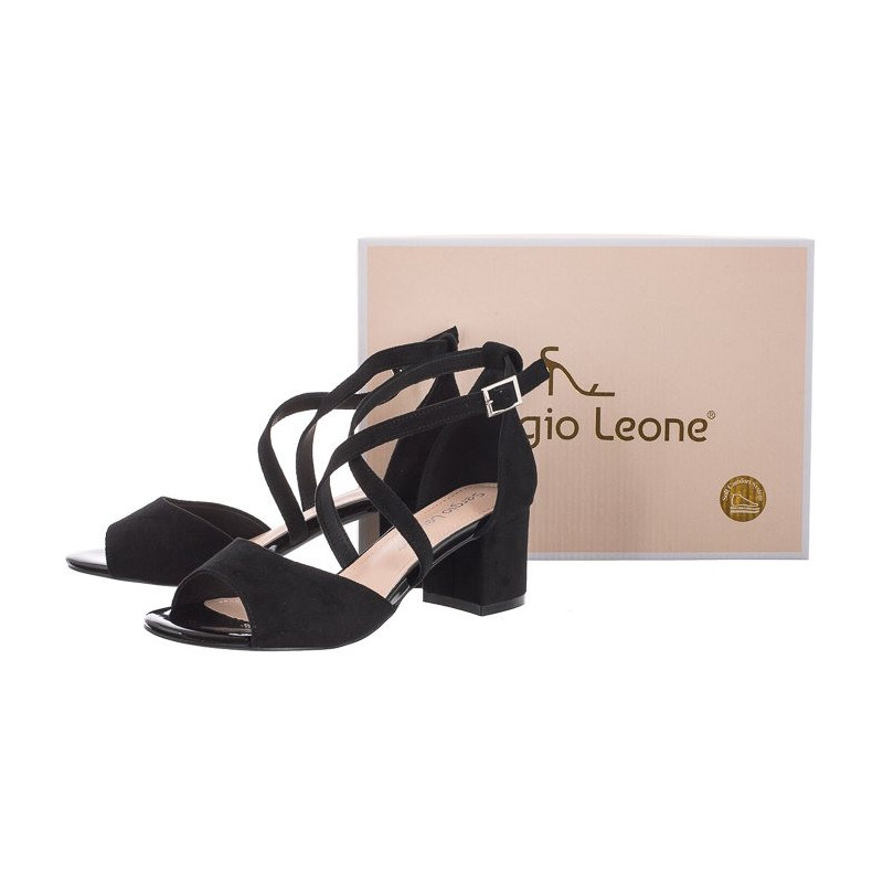 Sergio Leone Czarne SK 825 (SL481-a) sandalai