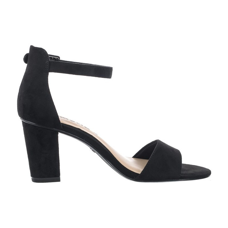 Tamaris Czarne 1-28396-20 004 Black Suede (TM439-b) sandalai