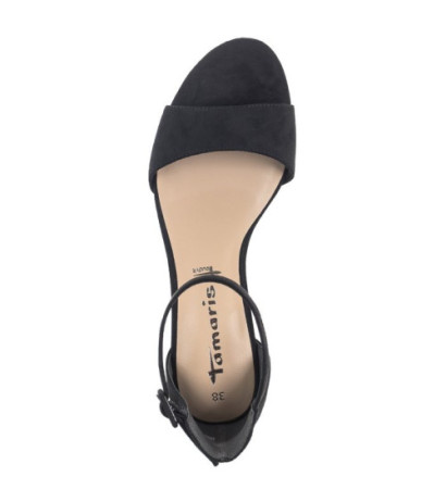 Tamaris Czarne 1-28396-20 004 Black Suede (TM439-b) sandalai