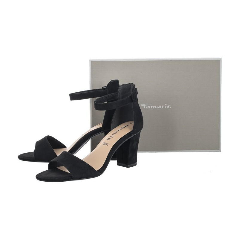 Tamaris Czarne 1-28396-20 004 Black Suede (TM439-b) sandalai