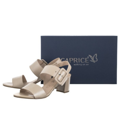 Caprice Beżowe 9-28306-20 433 Beige Perlato (CP369-a) sandalai