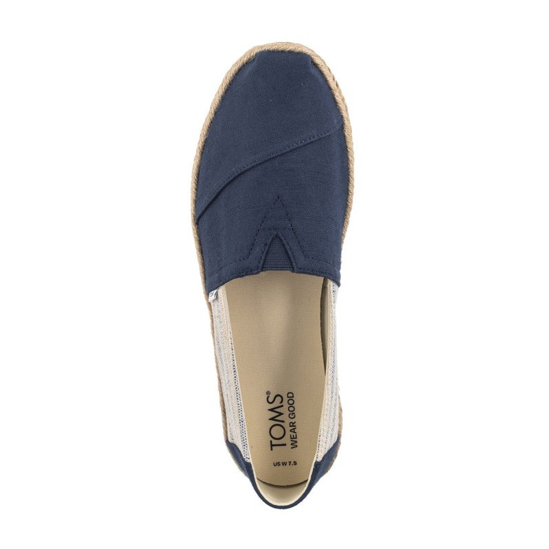 Toms Alpargata Rope Navy Recycled Cotton University Stripes 10019683 (TS31-b) sportiniai bateliai