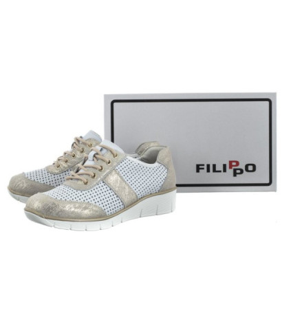Filippo Białe/Złote DP028/23 WH/GO (FO35-a) batai