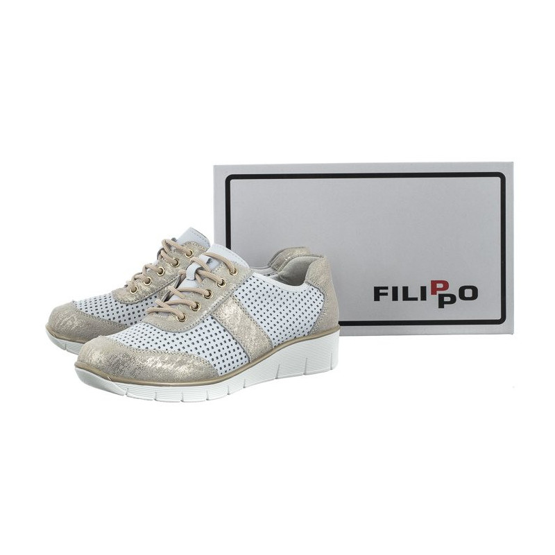 Filippo Białe/Złote DP028/23 WH/GO (FO35-a) batai
