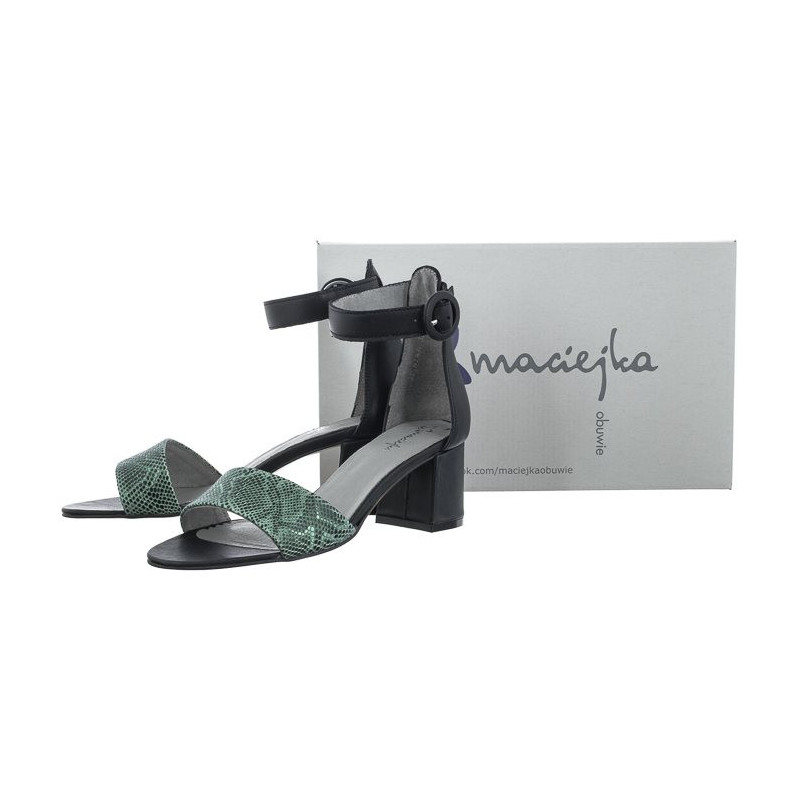 Maciejka Czarne/Zielone 04141-20/00-5 (MA1068-a) sandalai