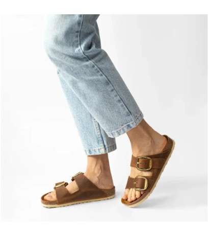 Birkenstock Arizona Big Buckle Cognac 1011073 (BK210-a) Moteriški batai/šlepetės