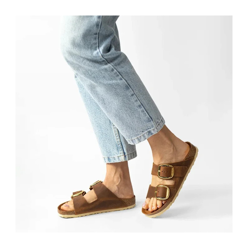 Birkenstock Arizona Big Buckle Cognac 1011073 (BK210-a) Moteriški batai/šlepetės