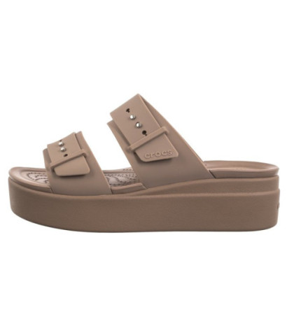 Crocs Brooklyn Buckle Low Wedge Bone 207431-2Q9 (CR293-c) Moteriški batai/šlepetės