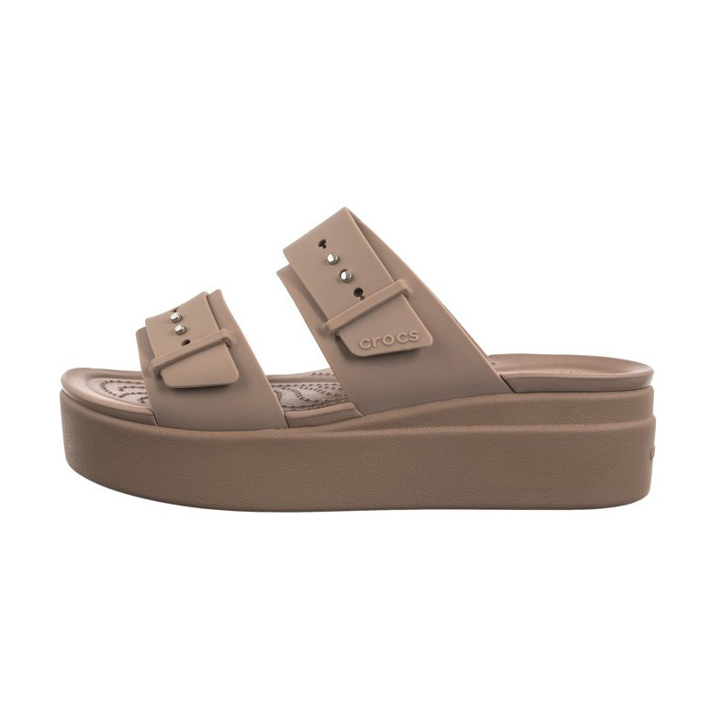 Crocs Brooklyn Buckle Low Wedge Bone 207431-2Q9 (CR293-c) Moteriški batai/šlepetės