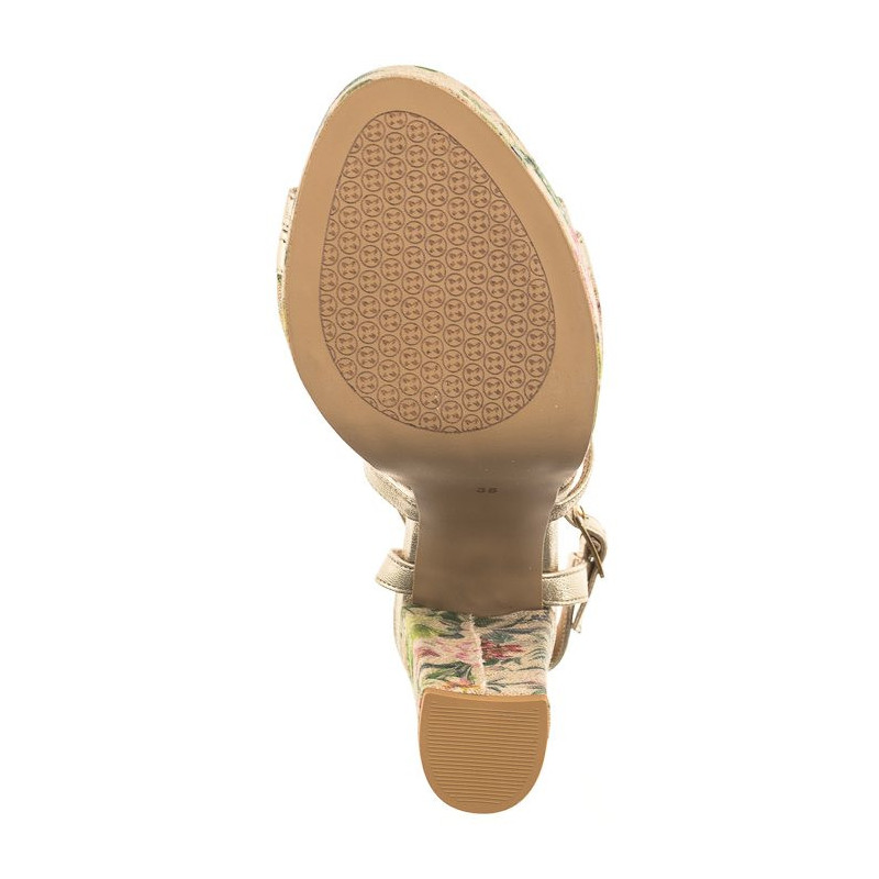 Maciejka Złote/Kwiaty 06084-25/00-1 (MA1098-a) sandalai