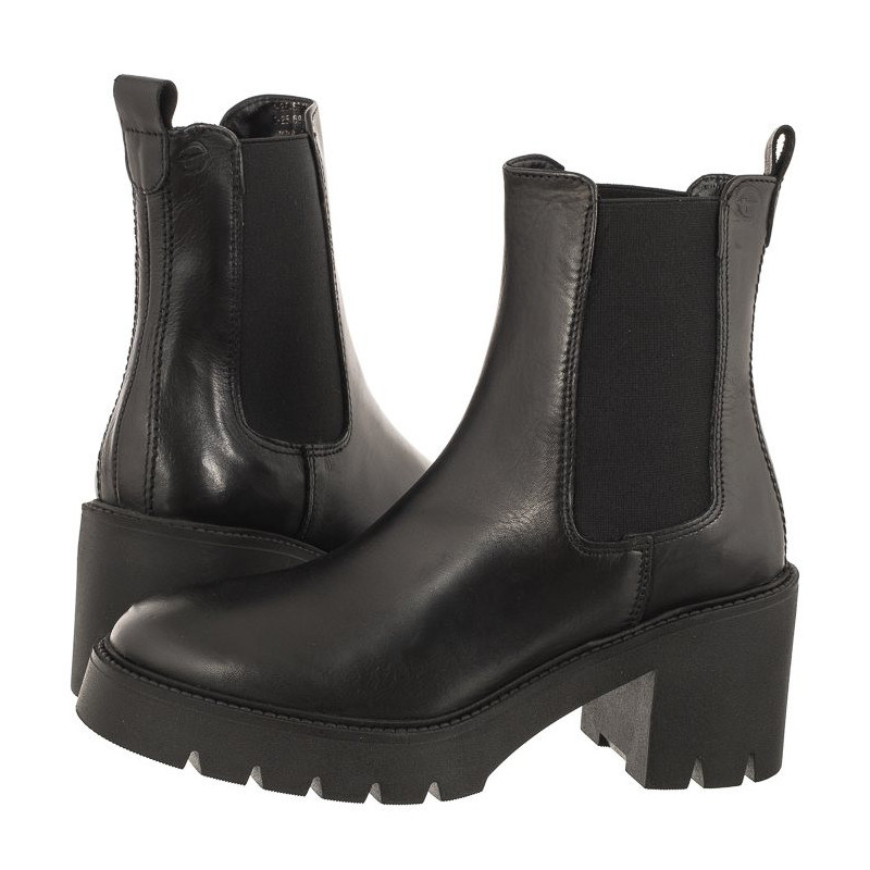 Tamaris Czarne 1-25469-41 003 Black Leather (TM452-a) bateliai