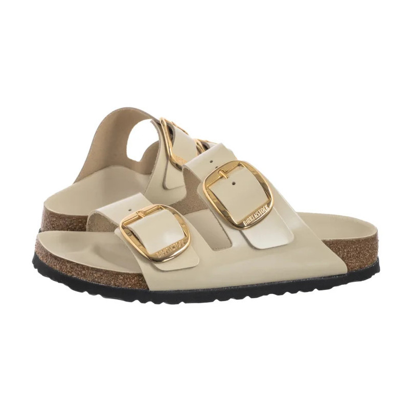 Birkenstock Arizona Big Buckle High-Shine Ecru 1026128 (BK239-g) Moteriški batai/šlepetės