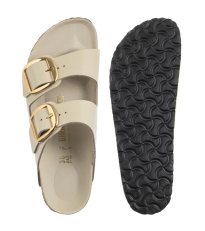 Birkenstock Arizona Big Buckle High-Shine Ecru 1026128 (BK239-g) Moteriški batai/šlepetės