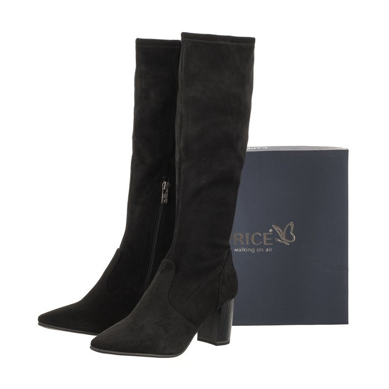 Caprice Czarne 9-25520-41 004 Black Stretch  (CP384-a) bateliai