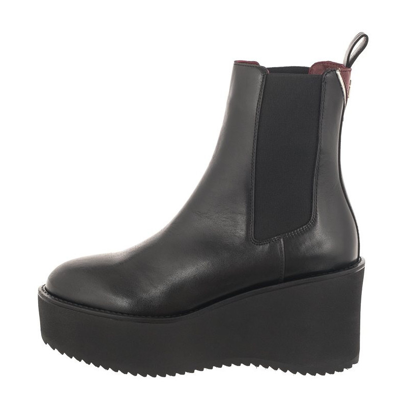 Tommy Hilfiger Elevated Wedge Bootie Black FW0FW07857 BDS (TH861-a) batai