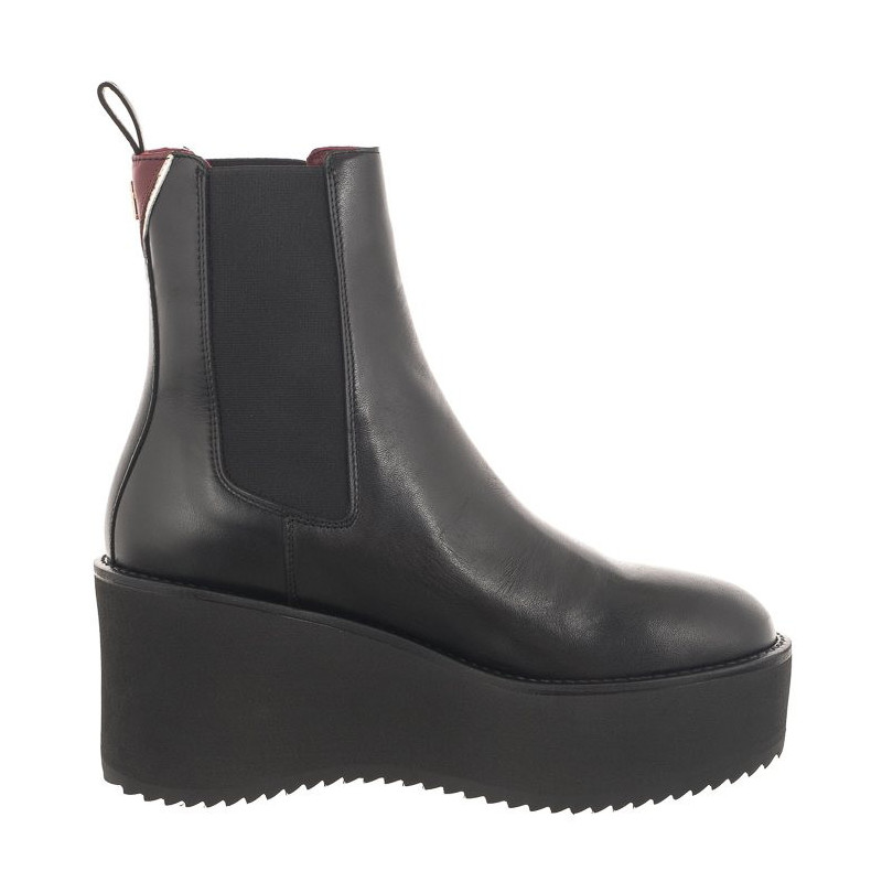 Tommy Hilfiger Elevated Wedge Bootie Black FW0FW07857 BDS (TH861-a) batai