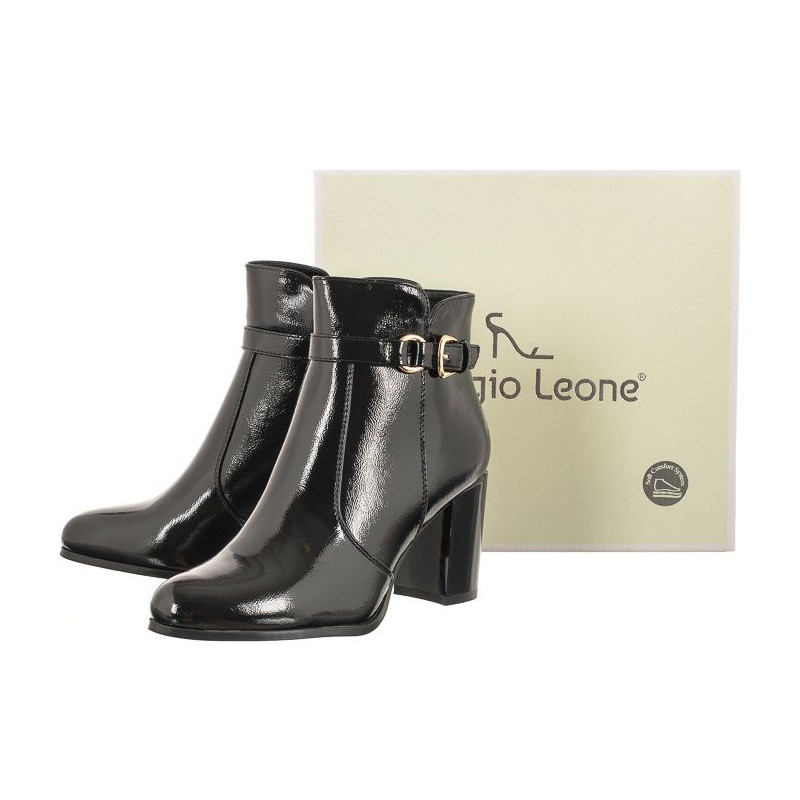 Sergio Leone Czarne Lakierowane BT 324 (SL493-a) bateliai