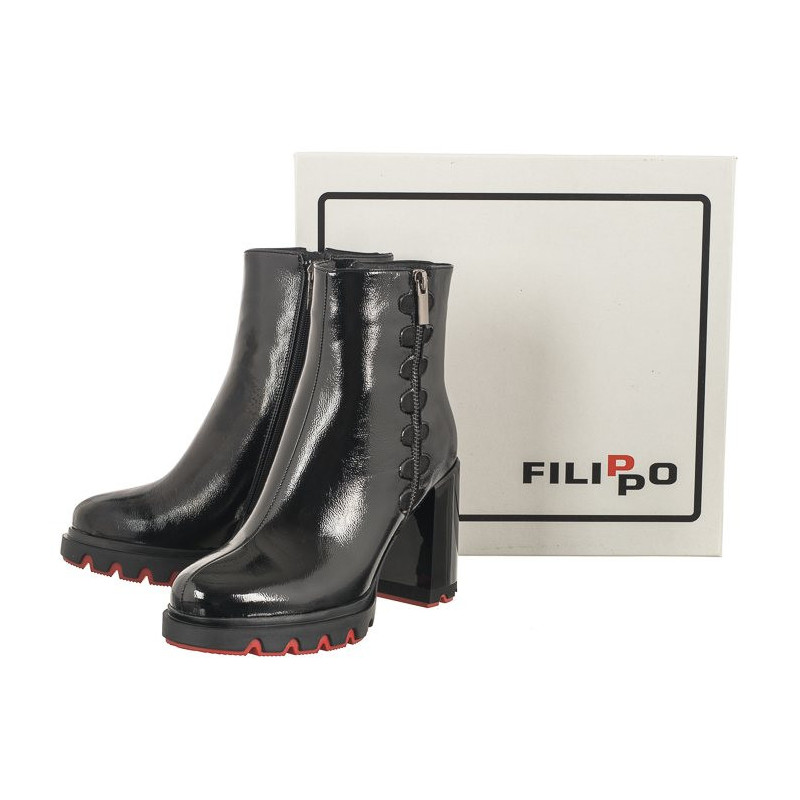 Filippo Czarne Lakierowane DBT3332/22 BK (FO51-a) bateliai