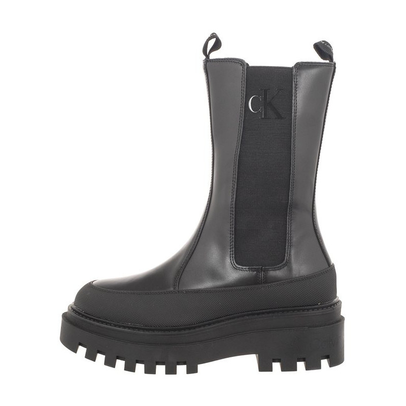 Calvin Klein Flatform Chelsea Boot Lth Wn Triple Black YW0YW01111 0GT (CK386-a) bateliai