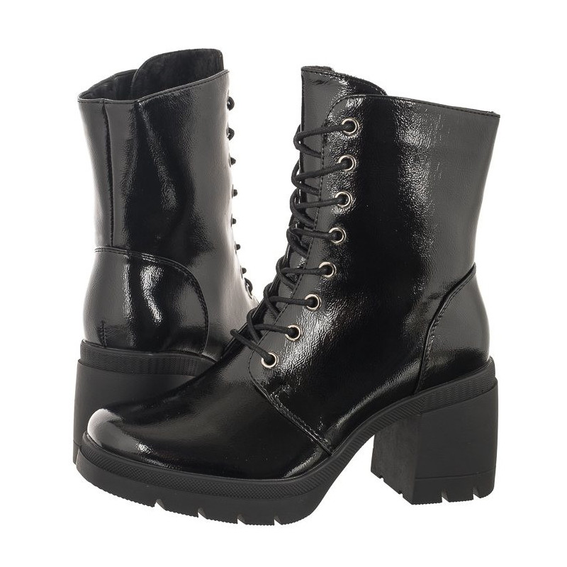 Sergio Leone Czarne Lakierowane BT 208 (SL497-a) batai