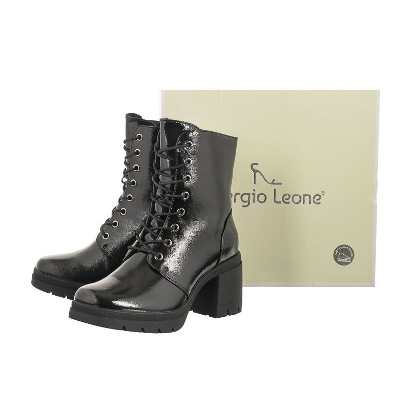 Sergio Leone Czarne Lakierowane BT 208 (SL497-a) bateliai