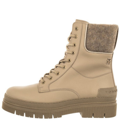 Tommy Hilfiger Feminine Felt Lace Up Bootie Merino FW0FW07500 ABO (TH928-a) batai
