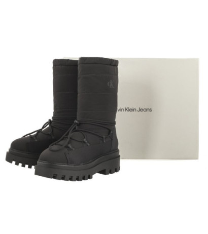 Calvin Klein Flatform Snow Boot Nylon Wn Triple Black YW0YW01146 0GT (CK399-a) batai